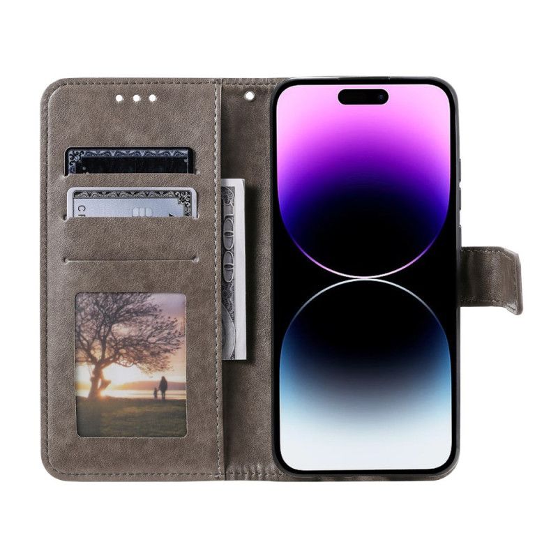 Peněženková Pouzdra iPhone 16 Plus Kryty Na Mobil Mandala Sun