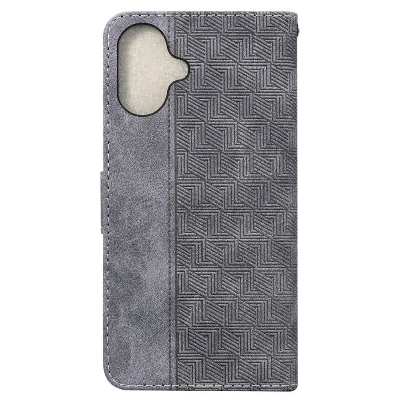 Peněženková Pouzdra iPhone 16 Plus Páskový Tkaný Vzor