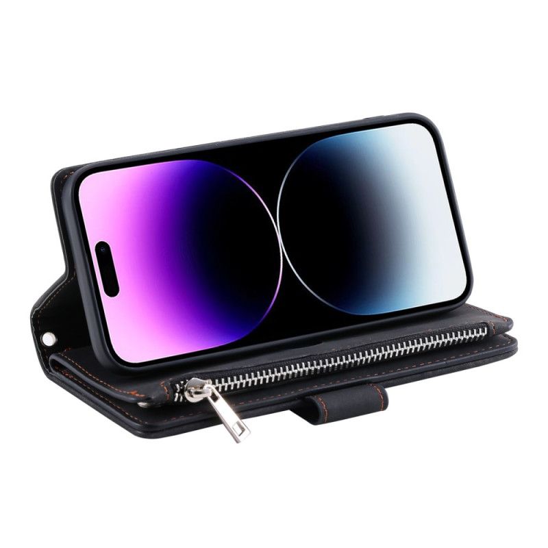 Peněženková Pouzdra iPhone 17 Kryty Na Mobil Prémiové Prošívání