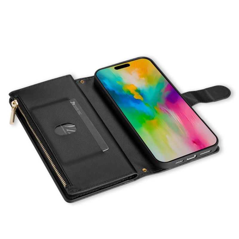 Peněženková Pouzdra iPhone Air Kryty Na Mobil Prošívaná Se Šňůrkou Na Zápěstí A Ramenním Popruhem