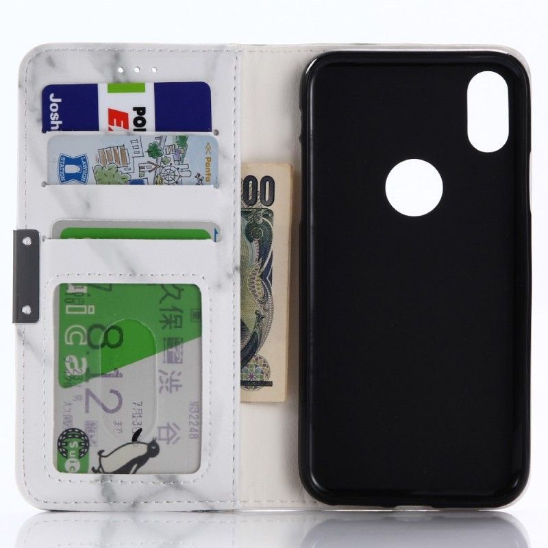 Peněženková Pouzdra Iphone X Mramor