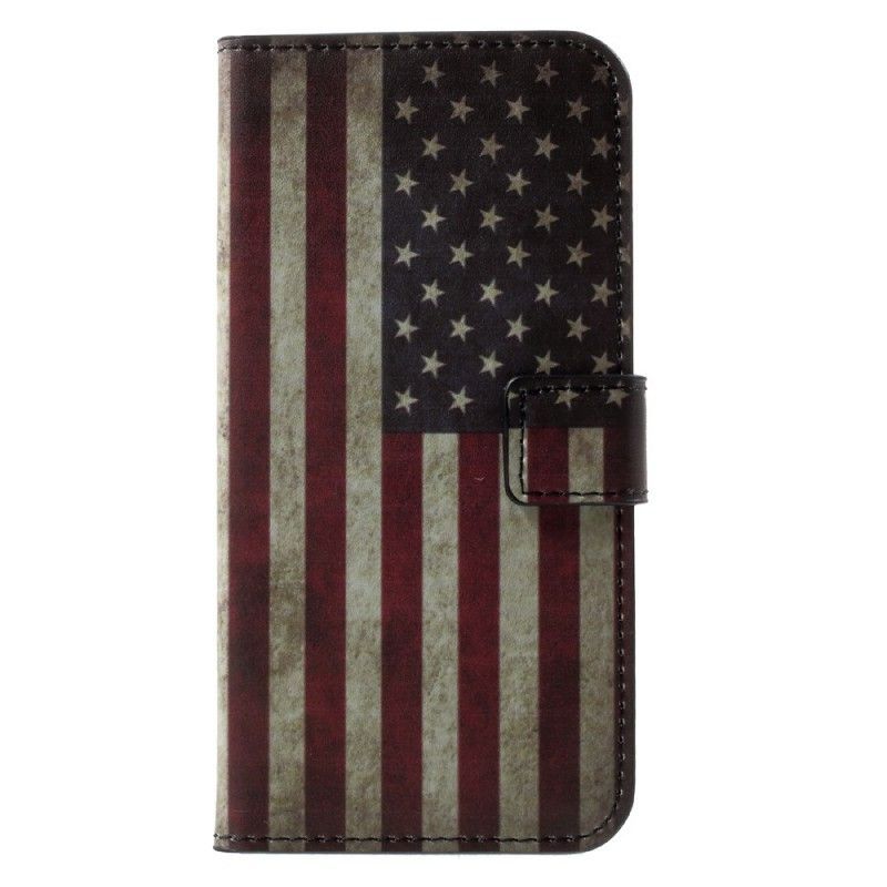Peněženková Pouzdra Iphone X Vlajka Usa