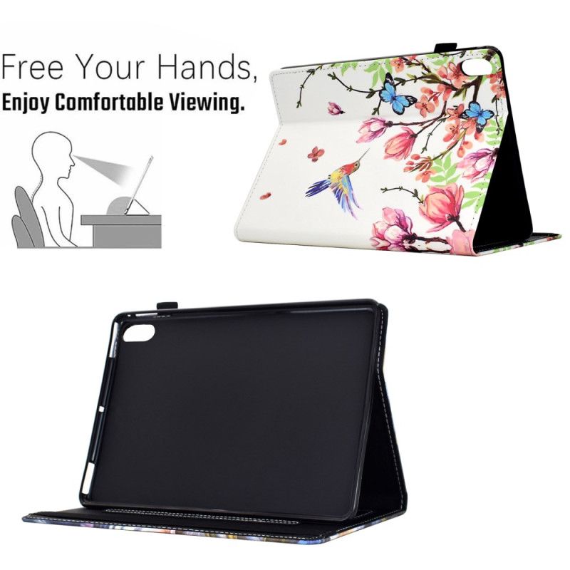 Pouzdro iPad (2025) Vzor Květin A Ptáků