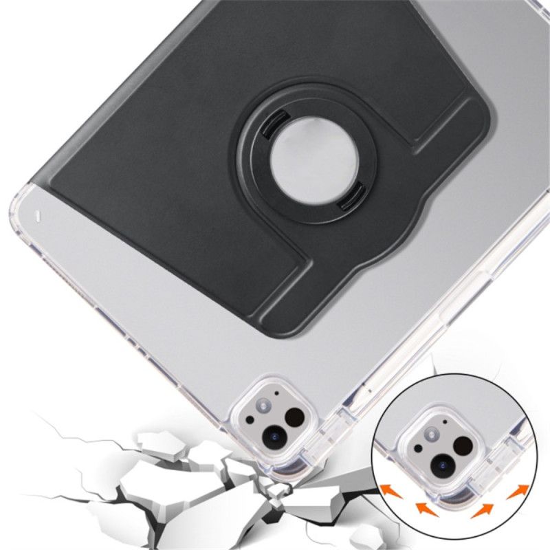 Pouzdro iPad Pro 13 (2025) Otočný Stojánek A Odnímatelná Průhledná Zadní Strana