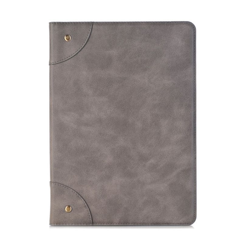 Pouzdro Na Ipad 102" (2020) (2019) Retro Kožený Efekt S Nýty