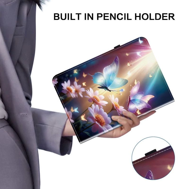 Pouzdro Na iPad Pro 13 (2025) Svítící Motýli