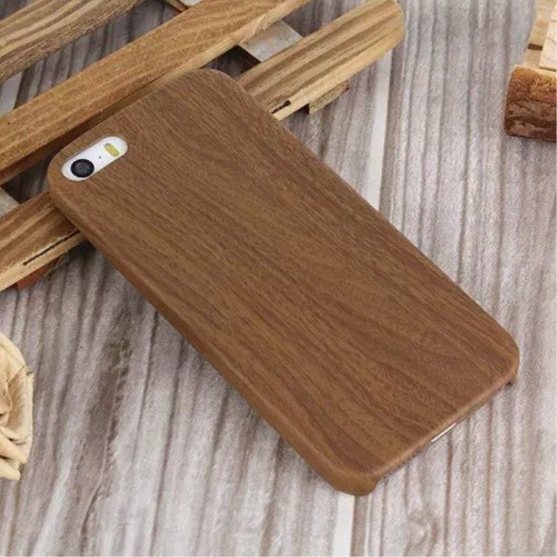 Pouzdro Na Iphone Se/5/5s S Dřevěným Efektem