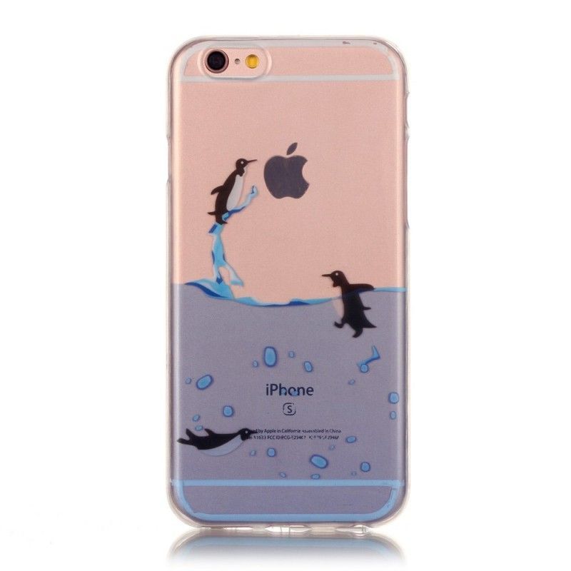 Průhledné Pouzdro Na Iphone 6/6s Pro Hru Tučňáka