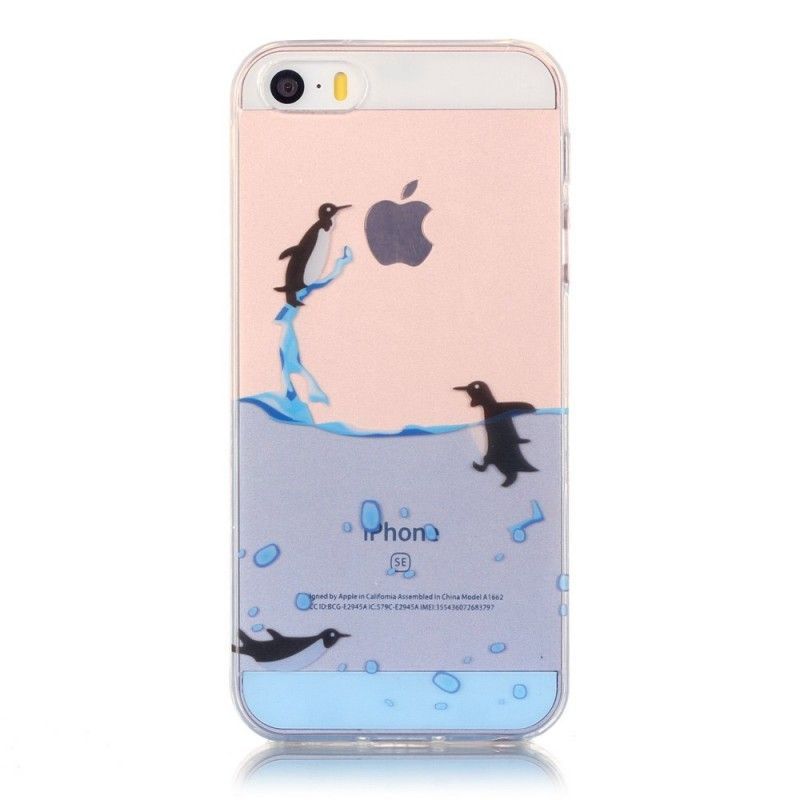 Průhledné Pouzdro Na Iphone Se/5/5s Hra S Tučňákem