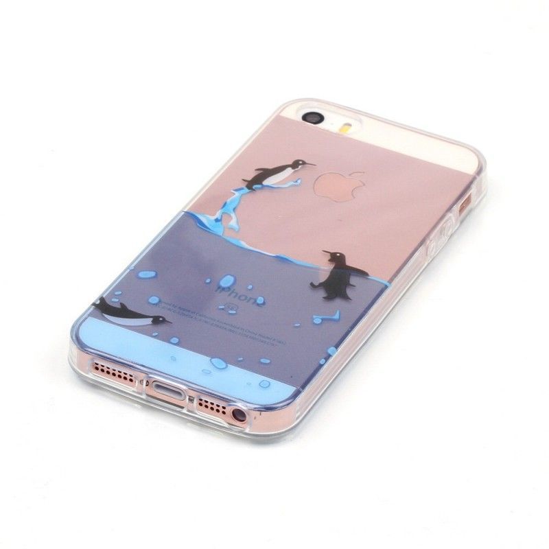 Průhledné Pouzdro Na Iphone Se/5/5s Hra S Tučňákem
