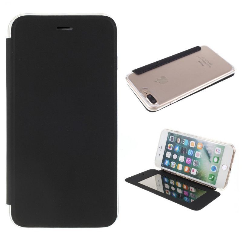 Vyklápěcí Kryt Iphone 8 Plus/ 7 Plus Zrcadlový A Kožený Efekt