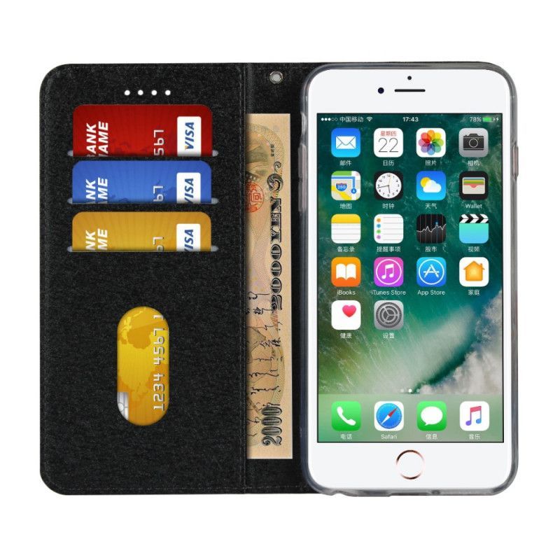 Vyklápěcí Kryt Iphone 8 Plus / 7 Plus Styl Z Měkké Kůže S Páskem