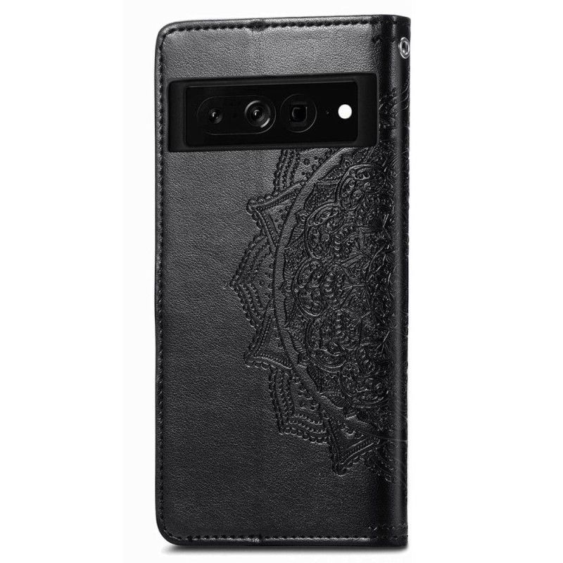 Flipové Pouzdro Na Google Pixel 7 Na Lana Strappy Retro Mandala