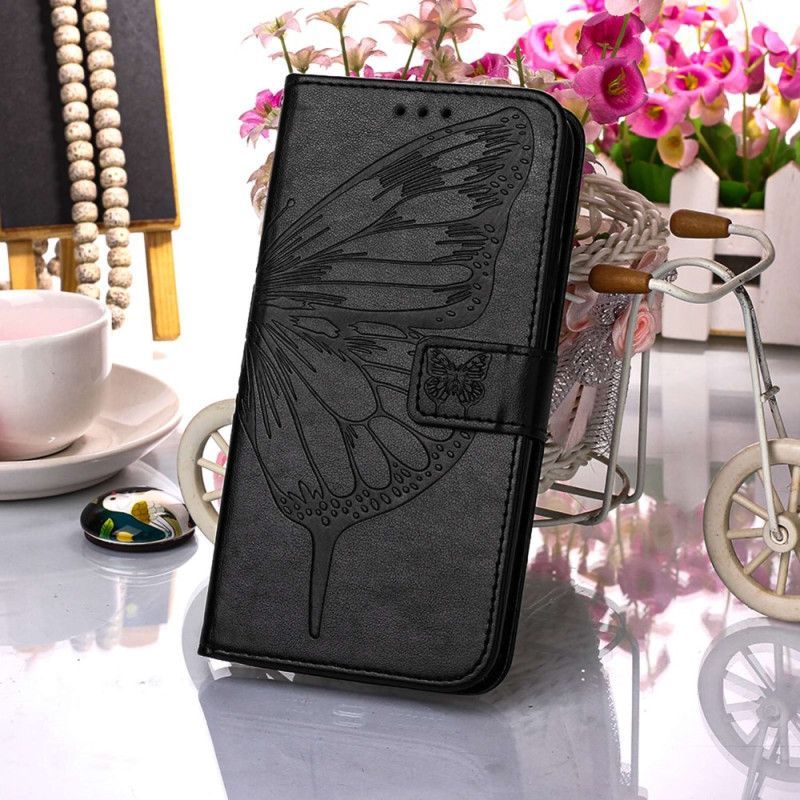 Flipové Pouzdro Na Google Pixel 7 Motýlí Design Se Šňůrkou