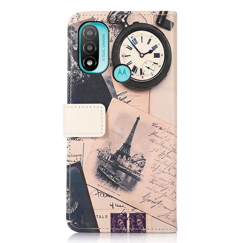 Flipové Pouzdro Na Moto E40 / E30 / E20 Básníkova Eiffelova Věž