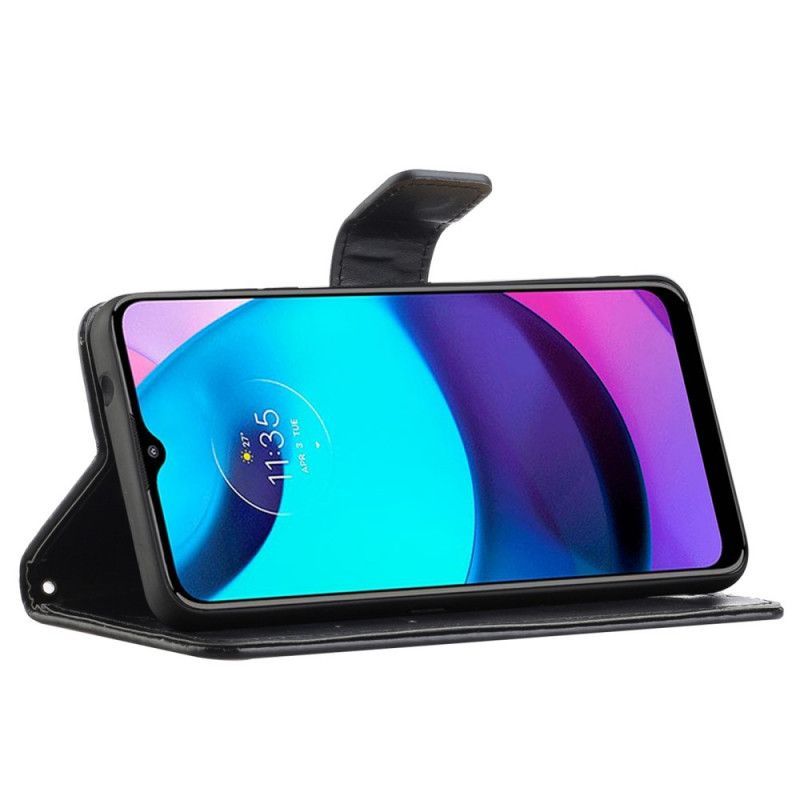 Flipové Pouzdro Na Moto G71 5G Asijské Motýly A Květiny