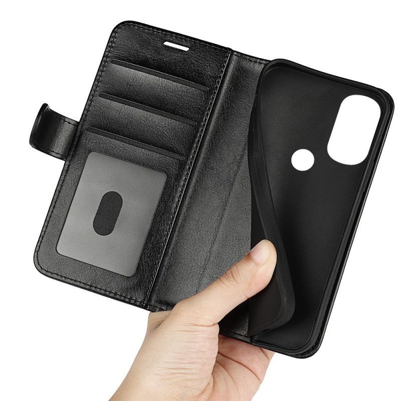 Flipové Pouzdro Na Moto G71 5G Kožený Efekt