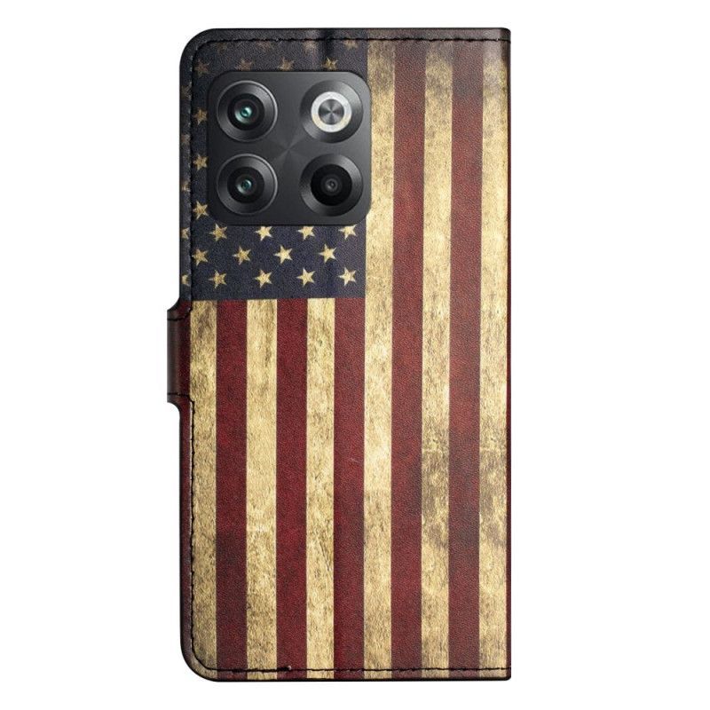 Flipové Pouzdro Na OnePlus 10T 5G Vintage Americká Vlajka