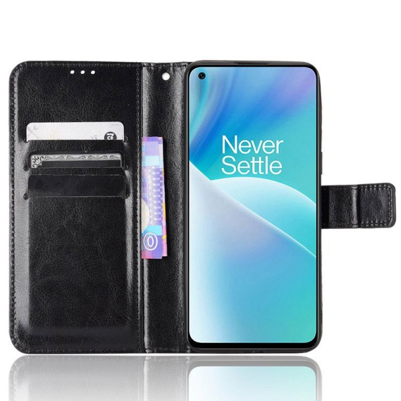 Flipové Pouzdro Na OnePlus Nord 2T 5G Na Lana Nápadná Umělá Kůže S Páskem