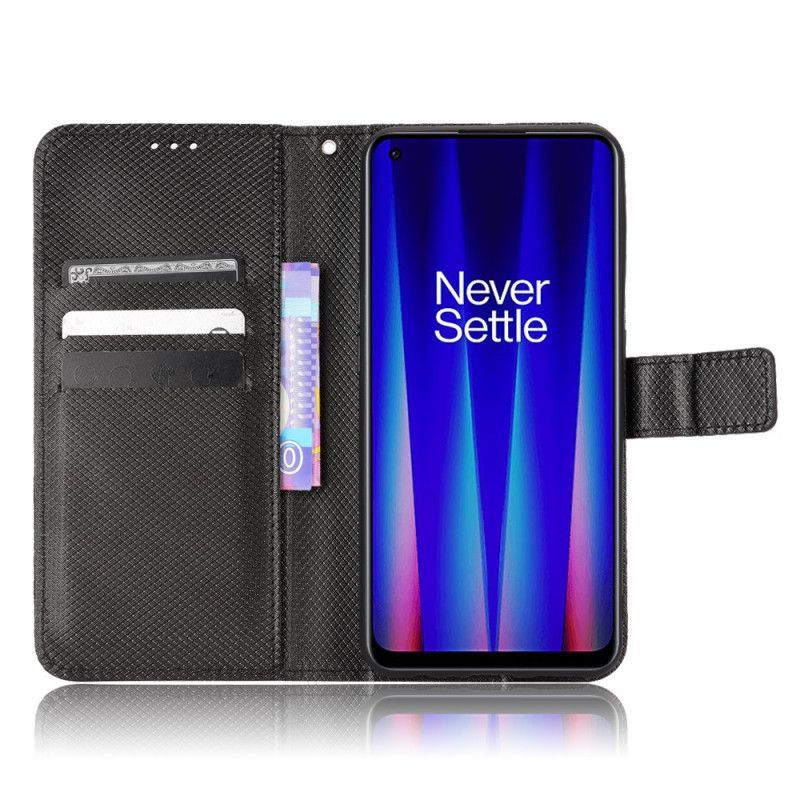 Flipové Pouzdro Na OnePlus Nord CE 2 5G Na Lana Strappy Diamond Textura