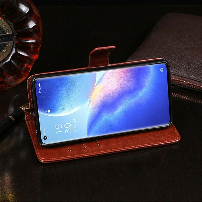 Flipové Pouzdro Na Oppo Find X3 Neo Imitace Kůže Idewei