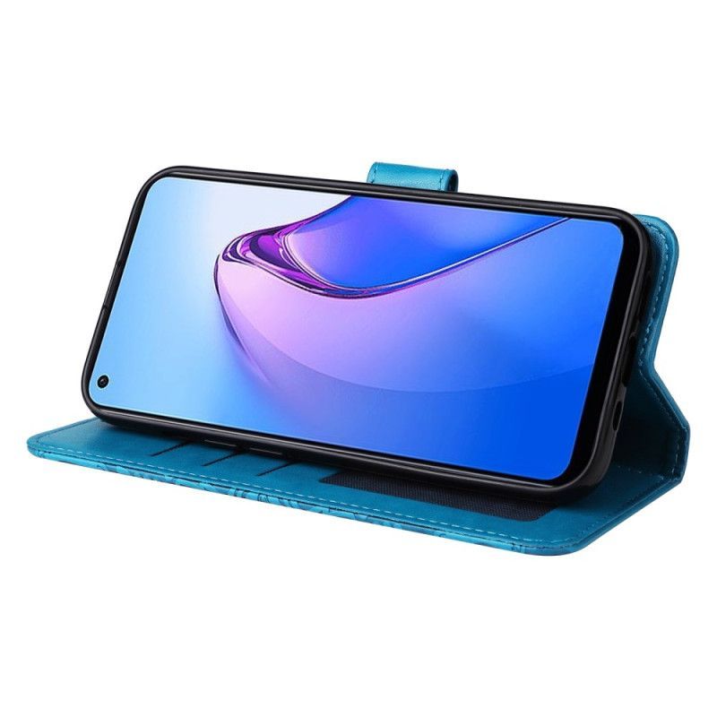 Flipové Pouzdro Na Oppo Reno 8 Na Lana Strappy Slunečnice
