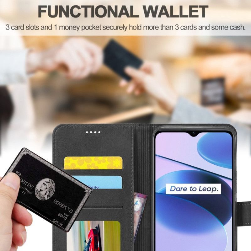 Flipové Pouzdro Na Realme C35 Kožený Efekt Lc.imeeke