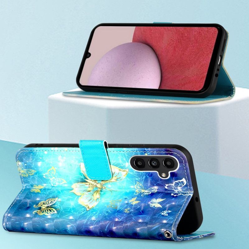 Flipové Pouzdro Na Samsung Galaxy A14 / A14 5G Na Lana Ohromující Tanga Motýli