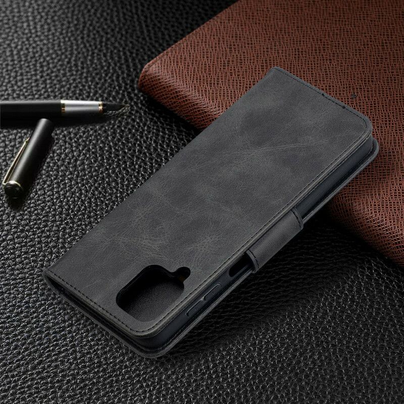 Flipové Pouzdro Na Samsung Galaxy M12 / A12 Kožené Pouzdro Hladká Šikmá Klapka
