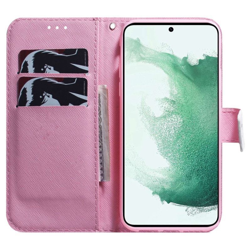 Flipové Pouzdro Na Samsung Galaxy M13 Na Lana Vintage Strappy Květina