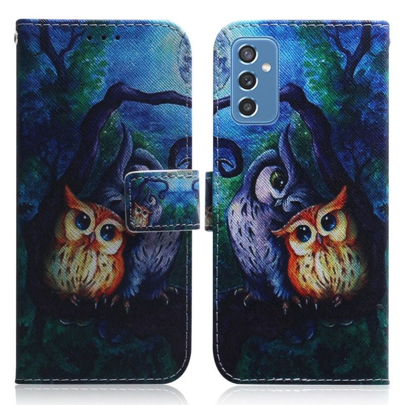 Flipové Pouzdro Na Samsung Galaxy M52 5G Tajemné Sovy