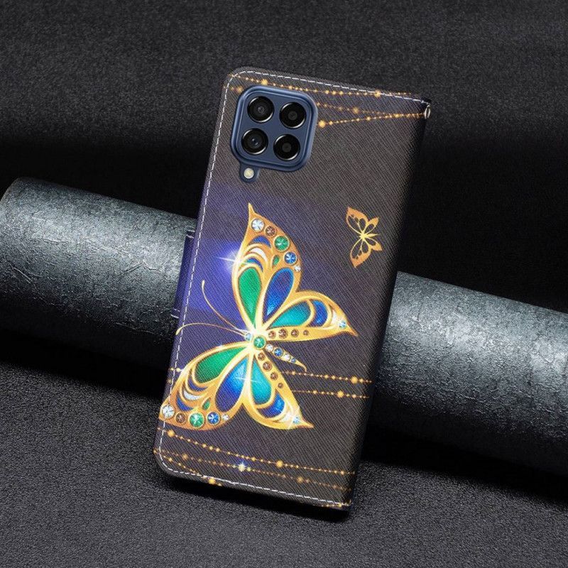 Flipové Pouzdro Na Samsung Galaxy M53 5G Královský Motýl