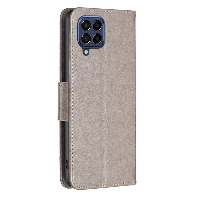 Flipové Pouzdro Na Samsung Galaxy M53 5G Na Lana Butterflies Printed Strappy