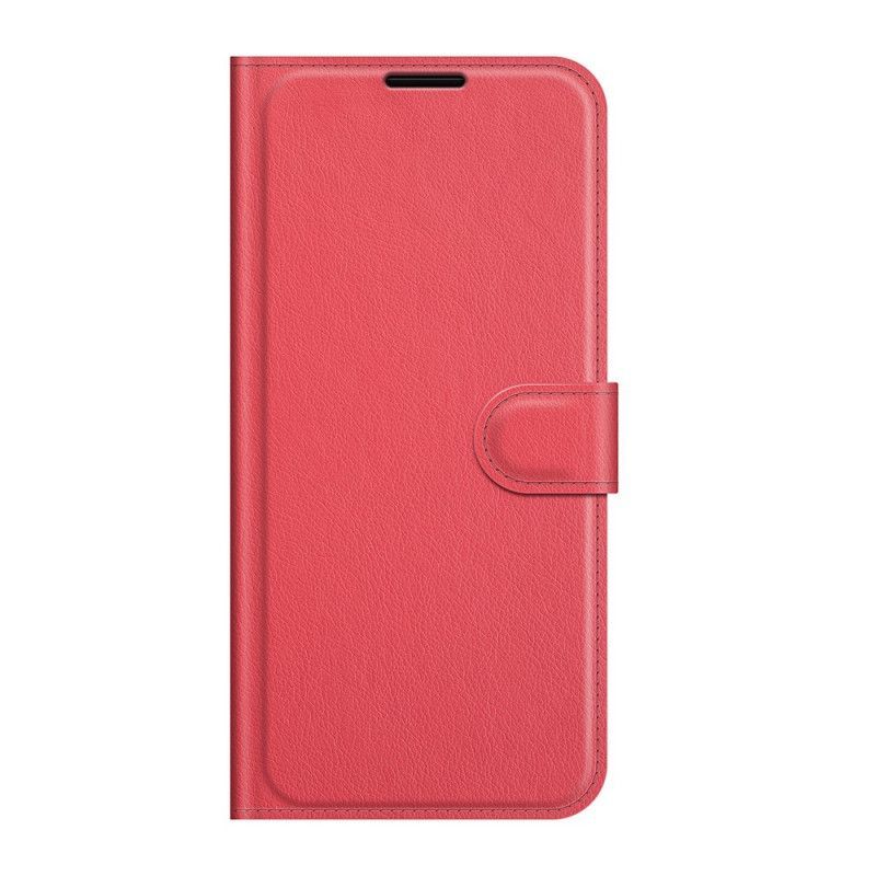 Flipové Pouzdro Na Samsung Galaxy S22 5G Klasický Kožený Efekt Litchi