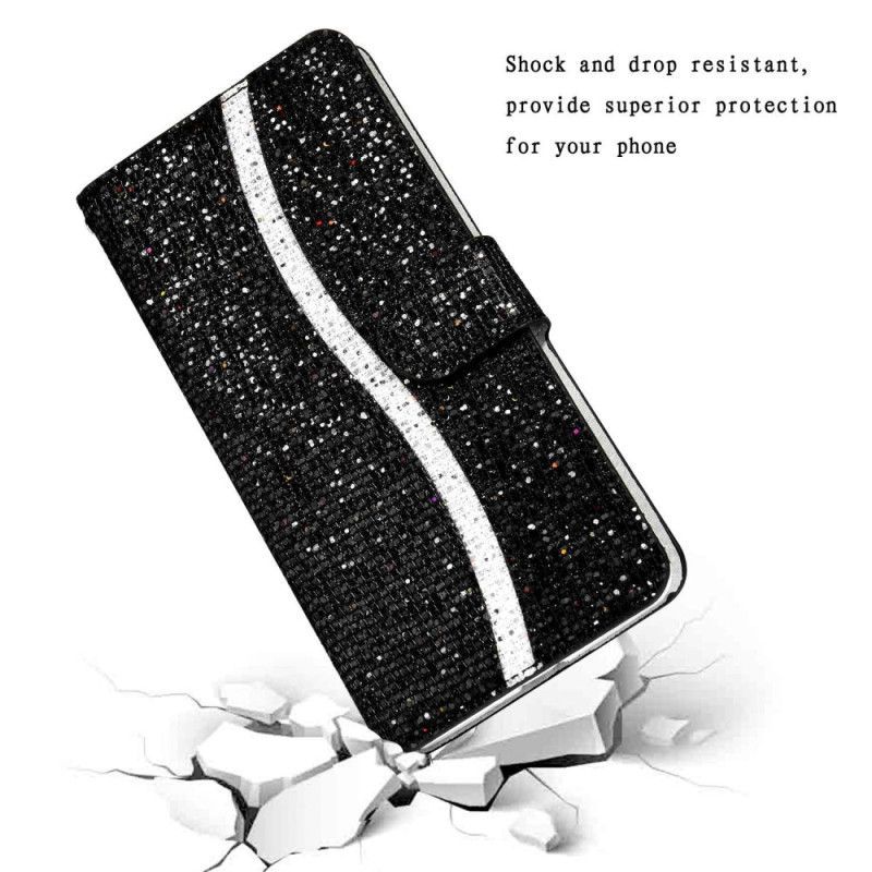 Flipové Pouzdro Na Samsung Galaxy S23 5G Na Lana Páskové Flitry