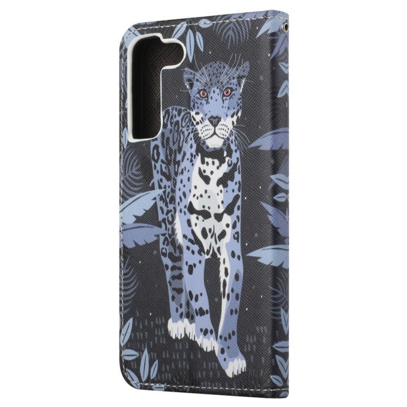 Flipové Pouzdro Na Samsung Galaxy S23 5G Na Lana Strappy Leopard