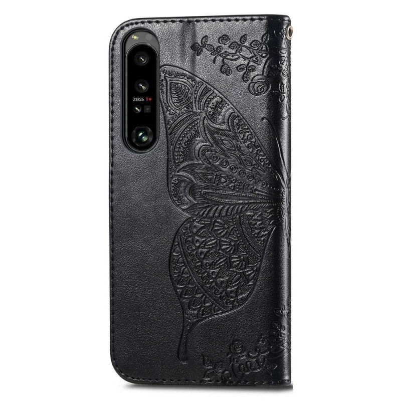 Flipové Pouzdro Na Sony Xperia 1 IV Barokní Motýl