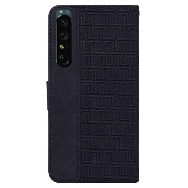 Flipové Pouzdro Na Sony Xperia 1 IV Na Lana Strappy Vzor