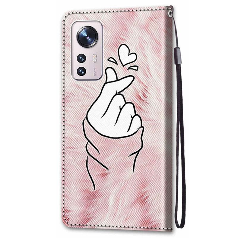 Flipové Pouzdro Na Xiaomi 12 / 12X Prst Srdce