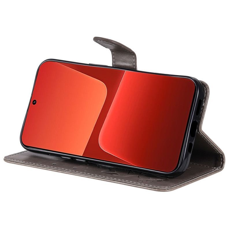 Flipové Pouzdro Na Xiaomi 13 Na Lana Kočka A Včela Se Šňůrkou