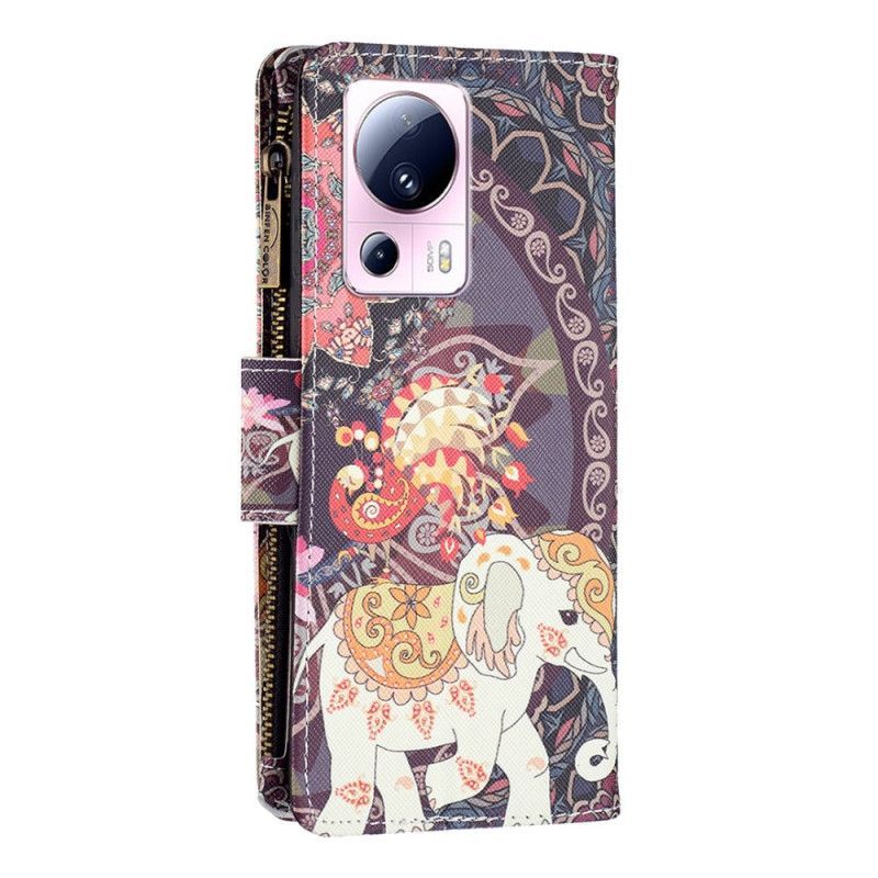 Flipové Pouzdro Na Xiaomi 13 Lite Peněženkové Pouzdro Sloní Peněženka