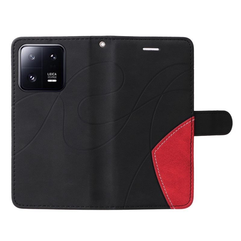 Flipové Pouzdro Na Xiaomi 13 Pro Na Lana Dvoubarevný Pásek