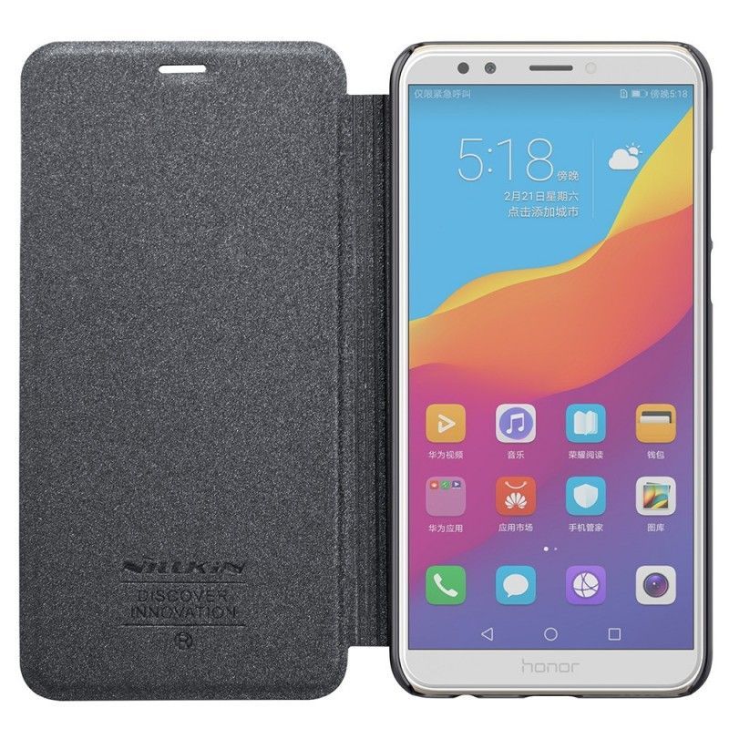 Flip Cover Huawei Y7 2018 / Kožené Pouzdro Folio Honor 7c Nillkin