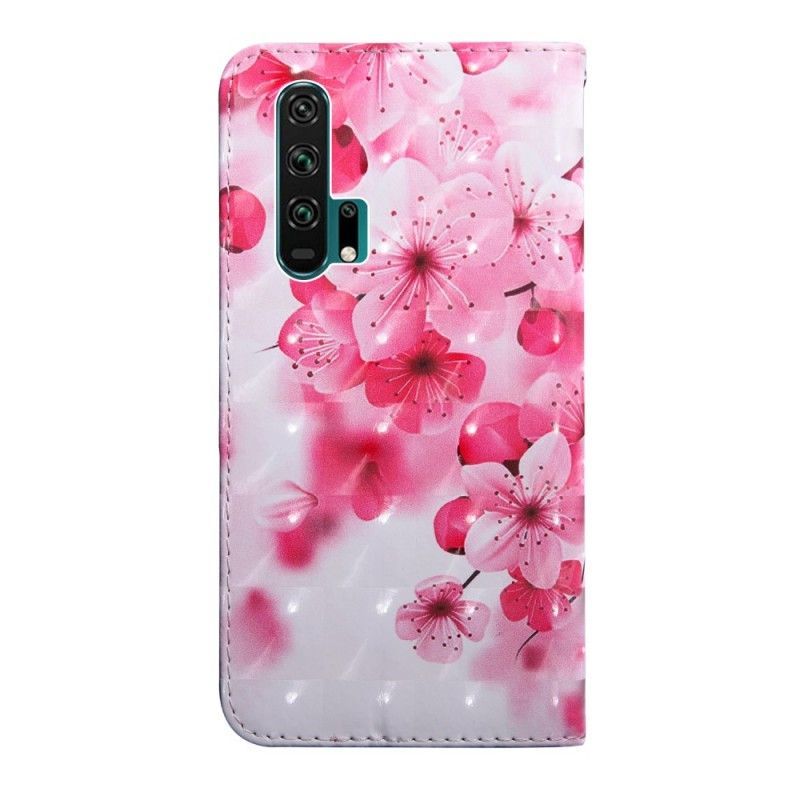Flipové Pouzdro Honor 20 Pro Růžové Květy