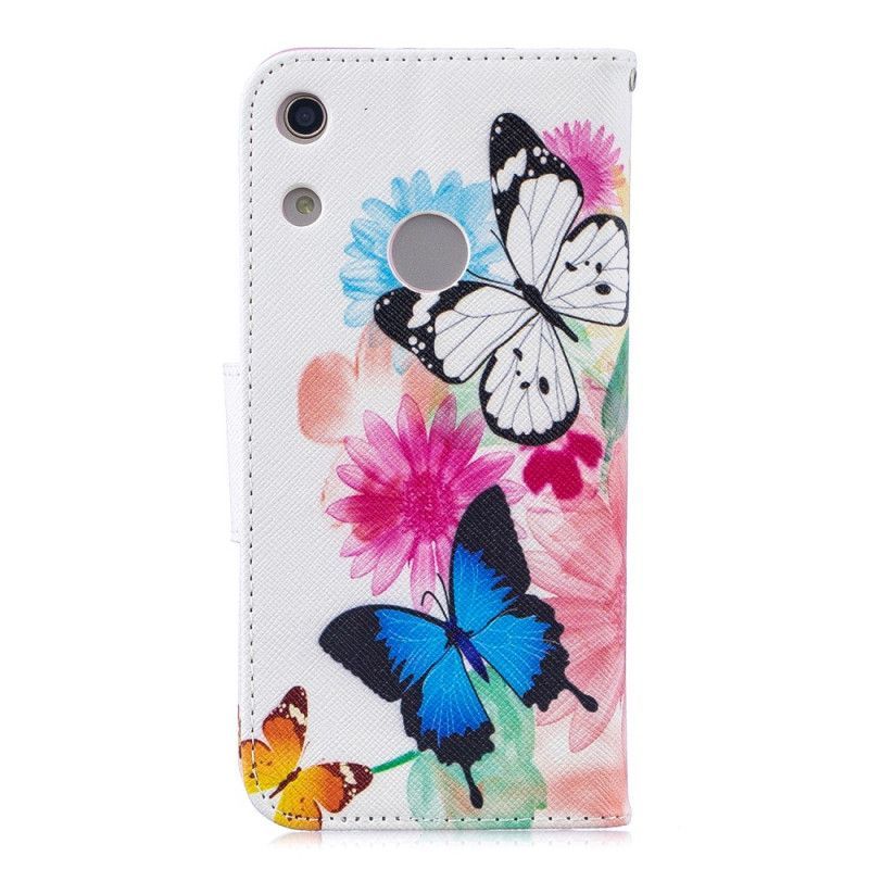 Flipové Pouzdro Honor 8a Malovaní Motýli A Květiny