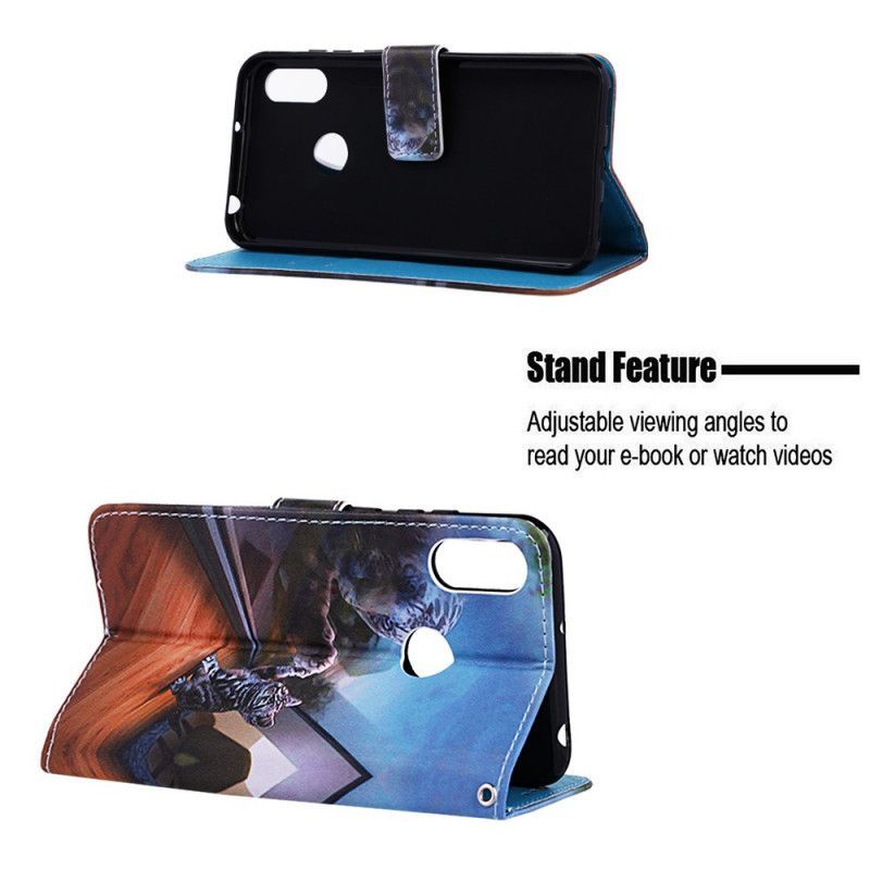 Flipové Pouzdro Honor 8a Sny O Páskové Kočce Ernestovi