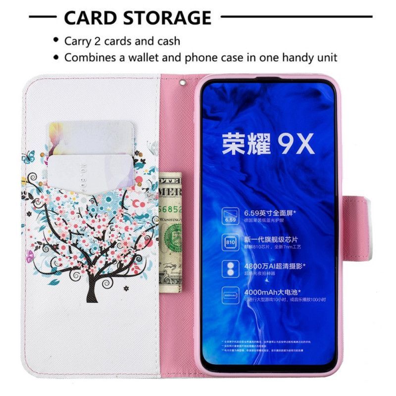 Flipové Pouzdro Honor 9x Pro Rozkvetlý Strom