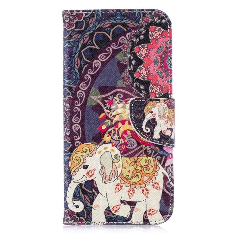 Flipové Pouzdro Na Honor 10 Lite / Huawei P Smart 2019 Etnickí Sloni Mandala