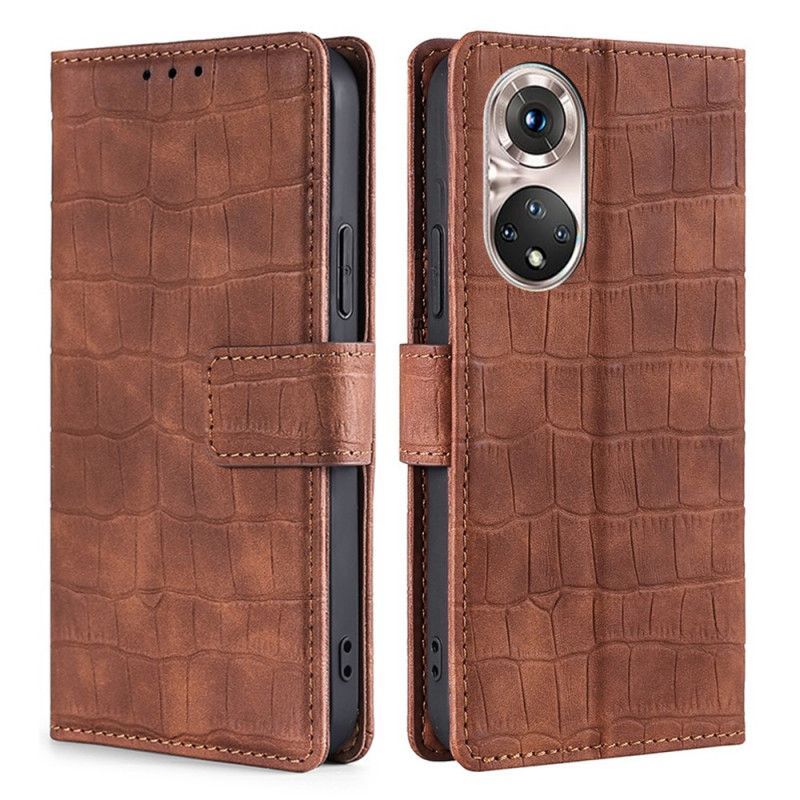 Flipové Pouzdro Na Honor 50 Pro Pro Skin-touch Crocodile