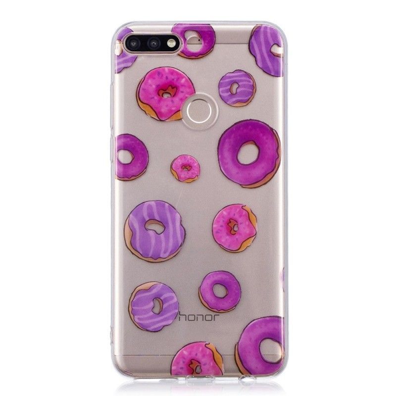 Huawei Y7 2018 Pouzdro / Průhledný Ventilátor Kryt Na Honor 7c Donuts